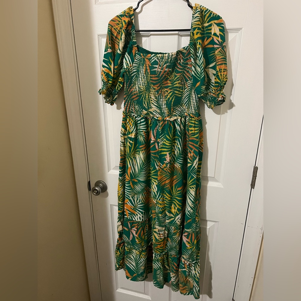 Betsy Johnson Tropical Midi Dress